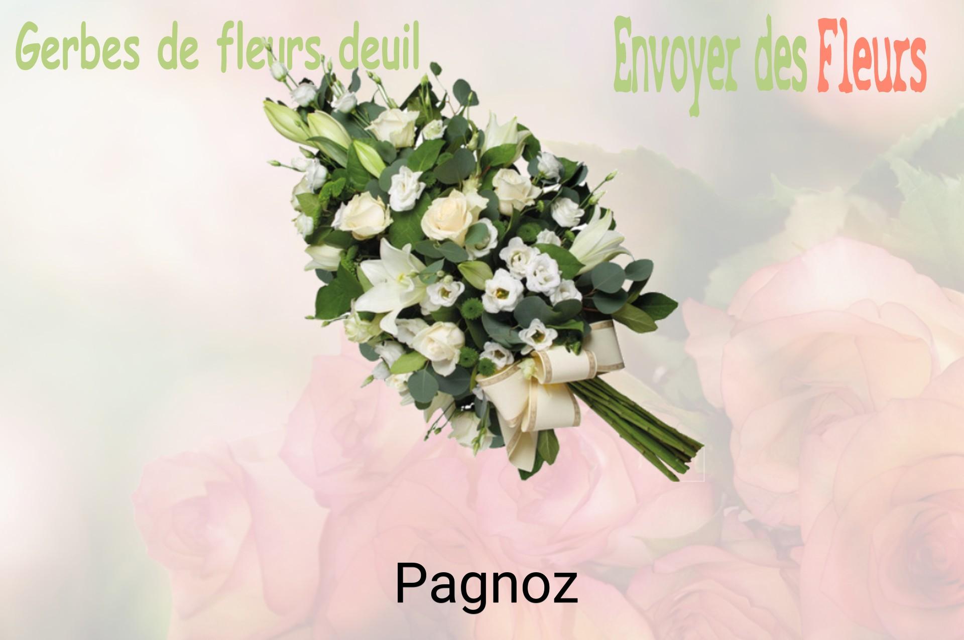 Gerbe de fleurs de deuil livrée à Pagnoz